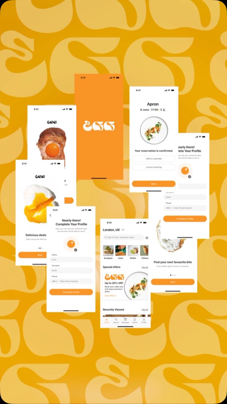 The egg is still raw 🥚
A first preview of our new mobile app for table reservations 📲
More to come… #uidesign #appdesign #mobileapp #tablebooking #digitaldesign